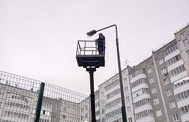 Замена уличных светильников по адресу ул. Целинная, 45 Замена уличных светильников по адресу ул. Целинная, 45