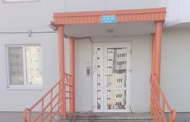 Покраска входных групп в доме по адресу ул. Целинная, 45