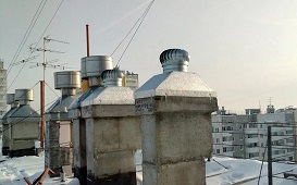 Монтаж дефлекторов и турбодефлекторов над вентиляционными каналами