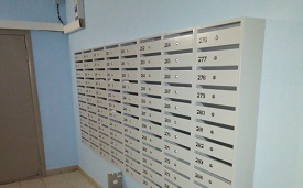 Монтаж почтовых ящиков в доме по адресу ул. Цимлянская, 23