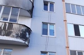 Окрашивание фасада дома по адресу ул. Целинная, 45