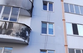 Окрашивание фасада дома по адресу ул. Целинная, 45