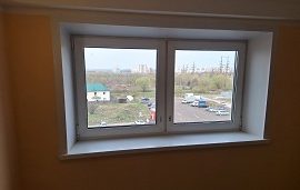 Ремонт окна на лестничной площадке в доме по адресу ул. Строителей, 9