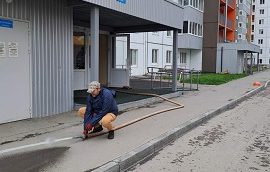 Проверка противопожарного водопровода в доме по адресу ул. Артемьевская, 2 Проверка противопожарного водопровода в доме по адресу ул. Артемьевская, 2