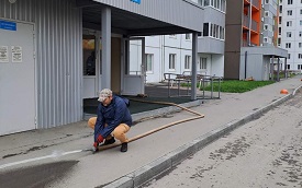 Проверка противопожарного водопровода в доме по адресу ул. Артемьевская, 2 Проверка противопожарного водопровода в доме по адресу ул. Артемьевская, 2
