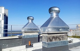 Установка турбодефлекторов на крыше дома по адресу ул. Гашкова, 51
