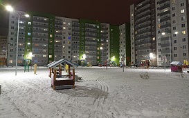 Замена уличных светильников в ЖК Медовый