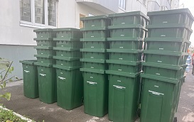 Замена мусорных баков в ЖК Медовый Замена мусорных баков в ЖК Медовый