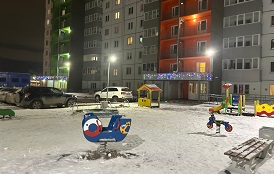 Новогоднее украшение придомовой территории по адресу ул. Артемьевская, 2