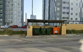 Покраска контейнерной площадки по адресу ул. Гашкова, 51