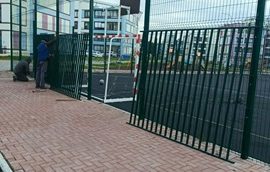Установка ограждения спортивной площадки по адресу ул. Борцов Революции, 1А